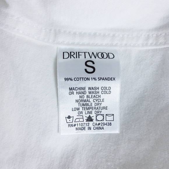 Driftwood Scallop Denim Jacket White  S, M, L, XL - Picture 5 of 7